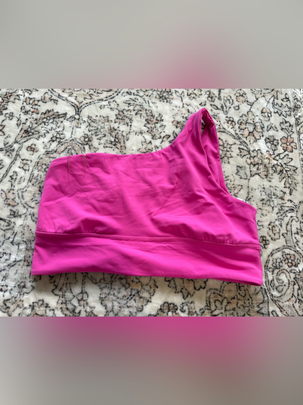 Lululemon One-Shoulder Sports Bra - Bright Pink - Picture 2 of 4